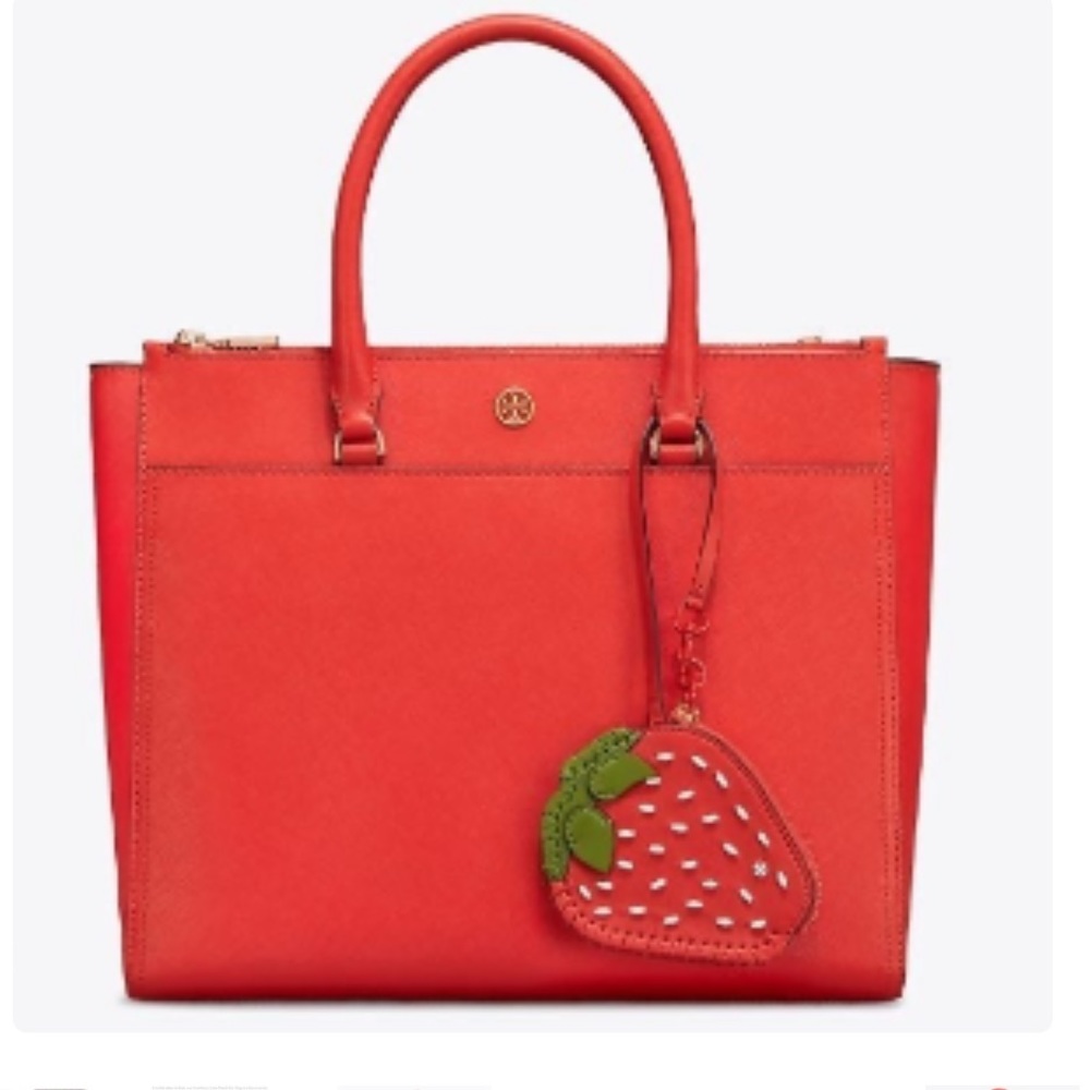 NWT Tory Burch strawberry 🍓 leather pouch - Picture 2 of 6